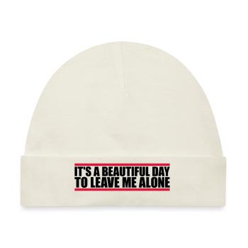 leave me alone day - Baby Premium Organic Mütze - Naturweiß - Vorne