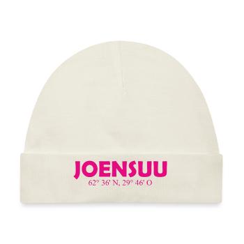 Joensuu - Finland - Coordinates - Longitude Latitu - Baby Premium Organic Mütze - Naturweiß - Vorne