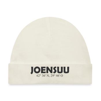 Joensuu - Finland - Coordinates Longitude Latitude - Baby Premium Organic Mütze - Naturweiß - Vorne