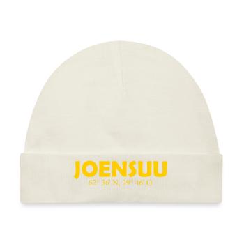 Joensuu - Finland - Coordinates - Longitude Latitu - Baby Premium Organic Mütze - Naturweiß - Vorne