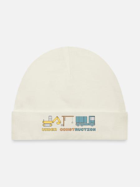 Under Construction - Baby Premium Organic Mütze - Naturweiß