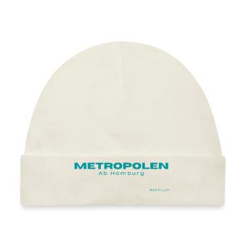 Metropolen ab Hamburg - feiere Deine Reise! - Baby Premium Organic Mütze - Naturweiß - Vorne