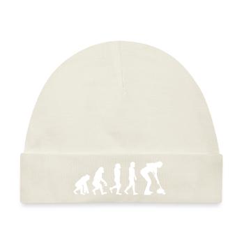 Curling Kehrfächer Winter Eissport Evolution - Baby Premium Organic Mütze - Naturweiß - Vorne