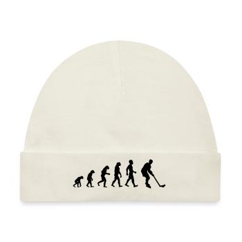 Evolution Eishockey - Baby Premium Organic Mütze - Naturweiß - Vorne