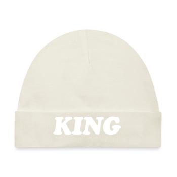 KING - Baby Premium Organic Mütze - Naturweiß - Vorne