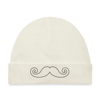 Moustache - Baby Premium Organic Mütze - Naturweiß - Vorne