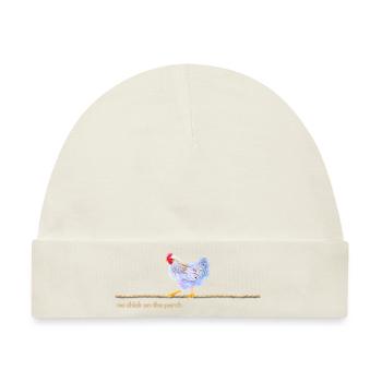 Sei kein Huhn auf der Stange! - Baby Premium Organic Mütze - Naturweiß - Vorne