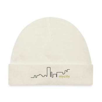 my city Skyline | Vectorgraphic - Baby Premium Organic Mütze - Naturweiß - Vorne