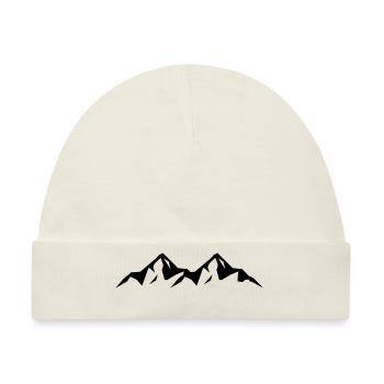 mountains - Baby Premium Organic Mütze - Naturweiß - Vorne