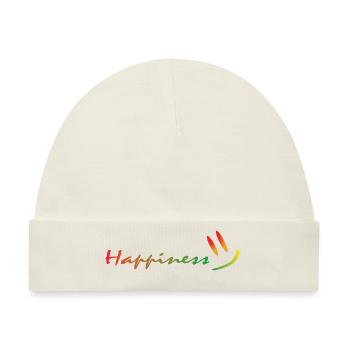Happiness - Baby Premium Organic Mütze - Naturweiß - Vorne