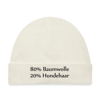 Dog Hund - Baby Premium Organic Mütze - Naturweiß - Vorne