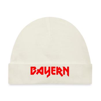 Modisches Heimat BAYERN Metal-Design - Baby Premium Organic Mütze - Naturweiß - Vorne