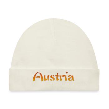 Austria Text - Baby Premium Organic Mütze - Naturweiß - Vorne