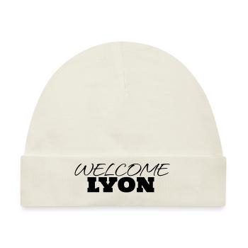 WILLKOMMEN LYON - Baby Premium Organic Mütze - Naturweiß - Vorne