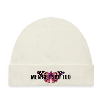 Men get sad too - Baby Premium Organic Mütze - Naturweiß - Vorne