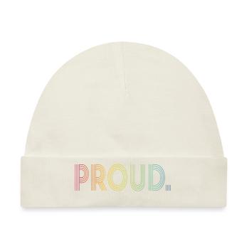 Be Proud - Baby Premium Organic Mütze - Naturweiß - Vorne