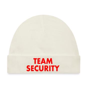 Team security - Baby Premium Organic Mütze - Naturweiß - Vorne