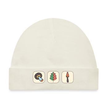 Herbstliches Design #2 - Baby Premium Organic Mütze - Naturweiß - Vorne