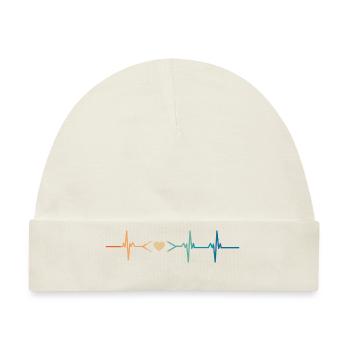 Heartbeat Coding Liebe - Baby Premium Organic Mütze - Naturweiß - Vorne