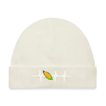 Herzschlag Mais - Baby Premium Organic Mütze - Naturweiß - Vorne