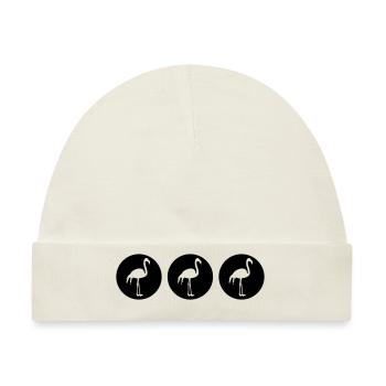 flamingos design - Baby Premium Organic Mütze - Naturweiß - Vorne
