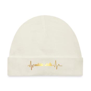 Heartbeat Frankreich - Baby Premium Organic Mütze - Naturweiß - Vorne