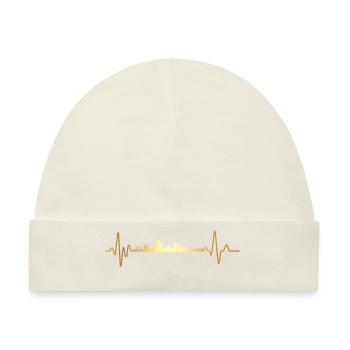 Heartbeat Amman Jordanien - Baby Premium Organic Mütze - Naturweiß - Vorne