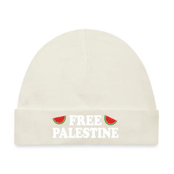 Free palestine - Baby Premium Organic Mütze - Naturweiß - Vorne