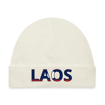 Flagge von Laos - Baby Premium Organic Mütze - Naturweiß - Vorne