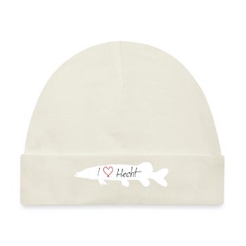 I Love Hecht weiß - Baby Premium Organic Mütze - Naturweiß - Vorne