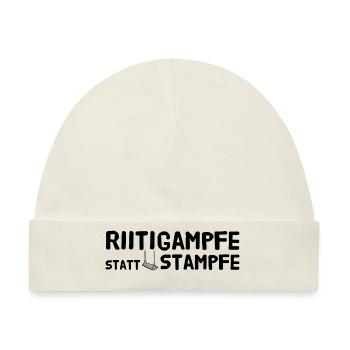 Riitigampfe statt stampfe - Baby Premium Organic Mütze - Naturweiß - Vorne