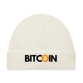 Krypto BITCOIN 2 - Baby Premium Organic Mütze - Naturweiß - Vorne