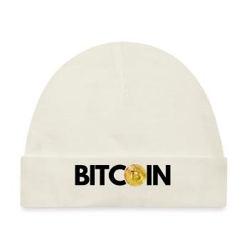 Krypto BITCOIN 3 - Baby Premium Organic Mütze - Naturweiß - Vorne