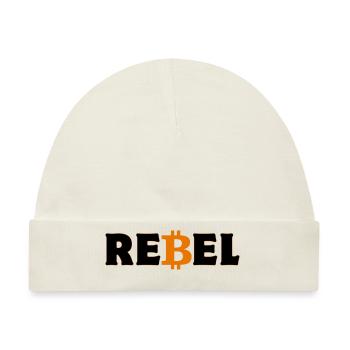 Krypto Rebel Bitcoin BTC reich - Baby Premium Organic Mütze - Naturweiß - Vorne
