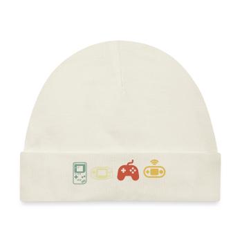 Vintage-Retro-Konsole - Baby Premium Organic Mütze - Naturweiß - Vorne