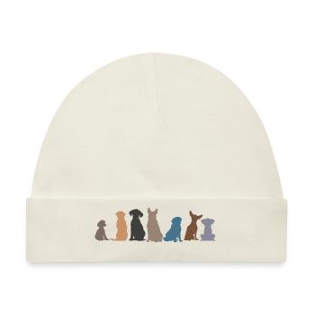 Gruppe von Hunden - Baby Premium Organic Mütze - Naturweiß - Vorne