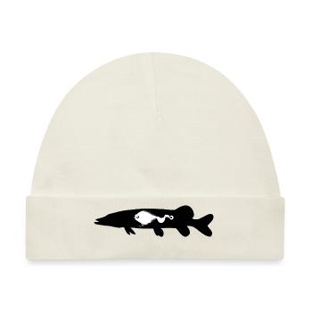 Hecht Mustache Rig - Baby Premium Organic Mütze - Naturweiß - Vorne