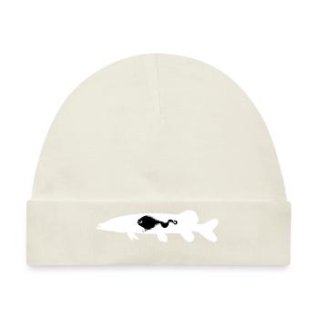 Hecht Mustache Rig - Baby Premium Organic Mütze - Naturweiß - Vorne