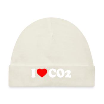 I love co2 - Baby Premium Organic Mütze - Naturweiß - Vorne