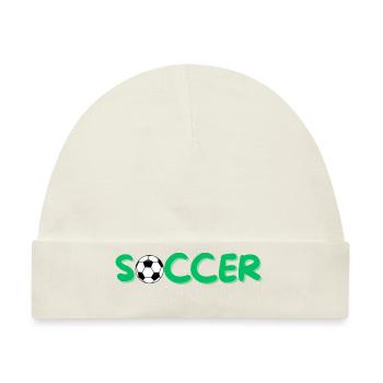 Soccer - Baby Premium Organic Mütze - Naturweiß - Vorne