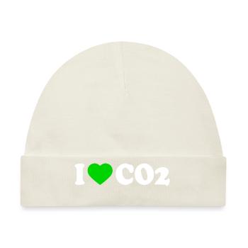 I love co2 - Baby Premium Organic Mütze - Naturweiß - Vorne