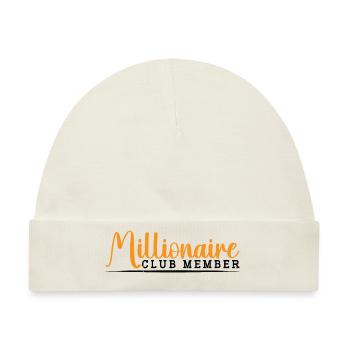 Millionaire Club Member 37 - Baby Premium Organic Mütze - Naturweiß - Vorne
