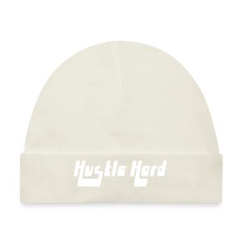 Hustle Hard - Baby Premium Organic Mütze - Naturweiß - Vorne