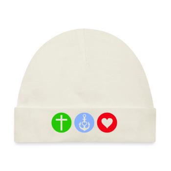 faith hope love - Baby Premium Organic Mütze - Naturweiß - Vorne