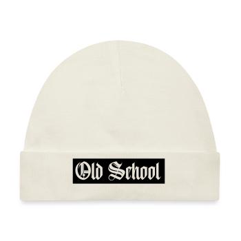 old school - Baby Premium Organic Mütze - Naturweiß - Vorne