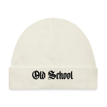 old school - Baby Premium Organic Mütze - Naturweiß - Vorne