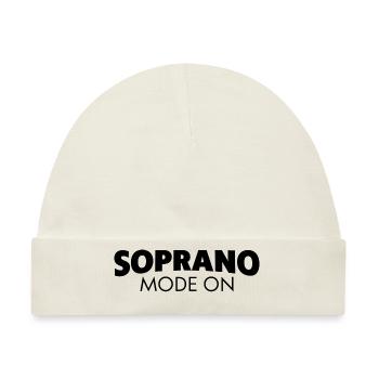 Soprano Mode On - Baby Premium Organic Mütze - Naturweiß - Vorne