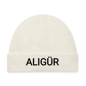 Aligür Name - Baby Premium Organic Mütze - Naturweiß - Vorne