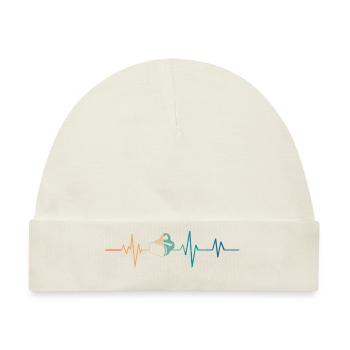 Heartbeat Retro VR-Headset - Baby Premium Organic Mütze - Naturweiß - Vorne