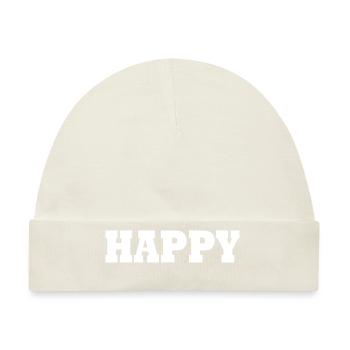 Happy - Baby Premium Organic Mütze - Naturweiß - Vorne